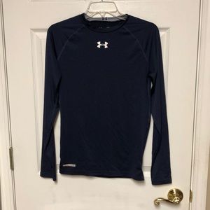 Under Armour navy long-sleeve compression shirt